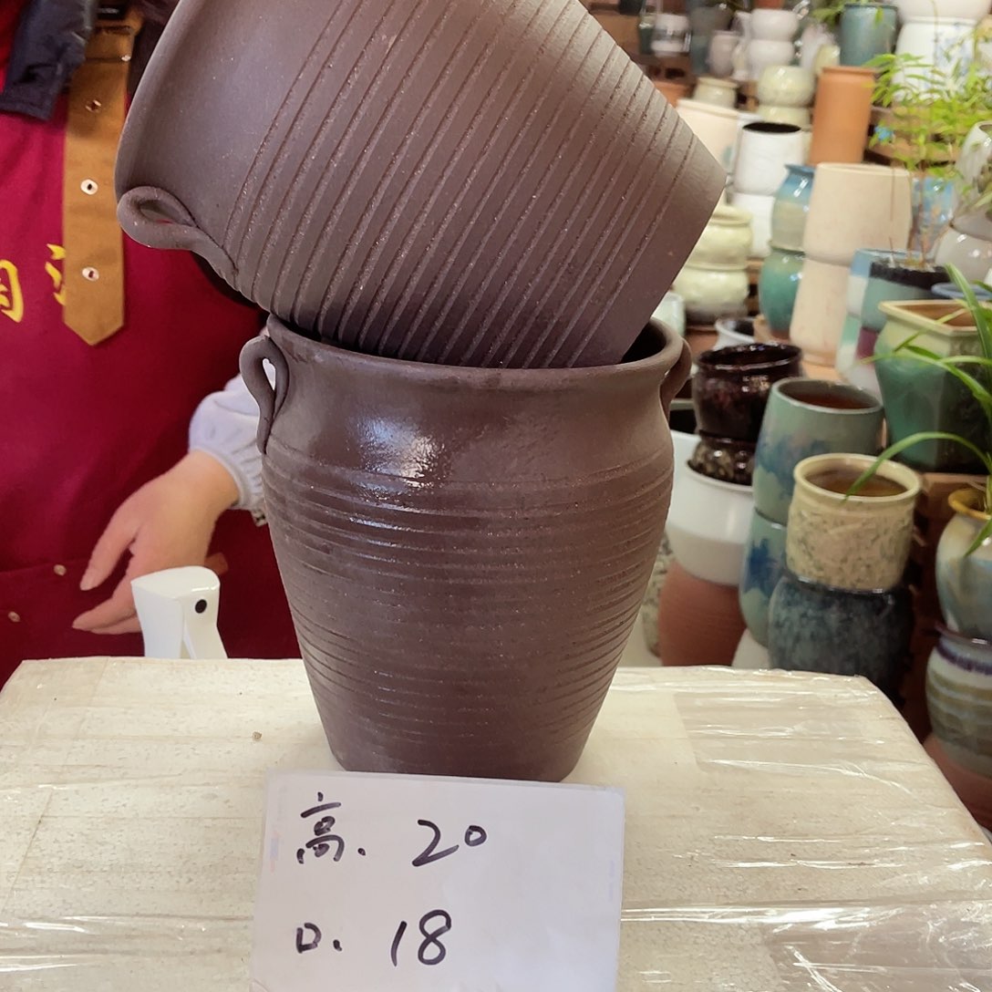 紫砂花盆高度20口径18