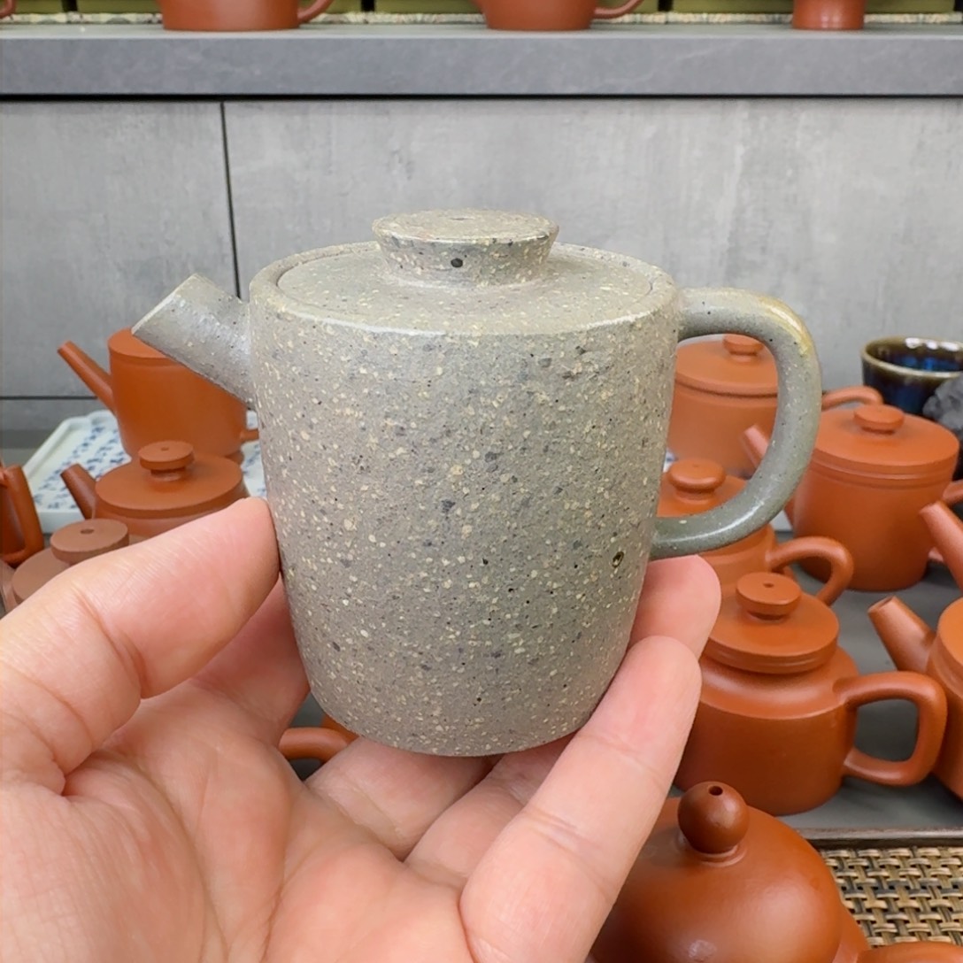 紫砂茶壶16目粗砂炮嘴半手