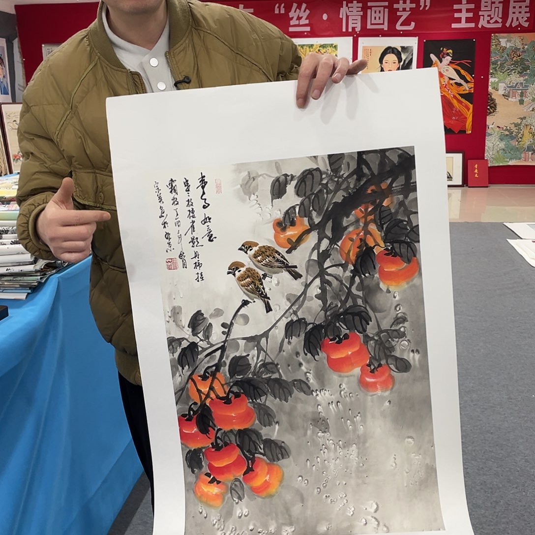 国画今天上午国画作品展示