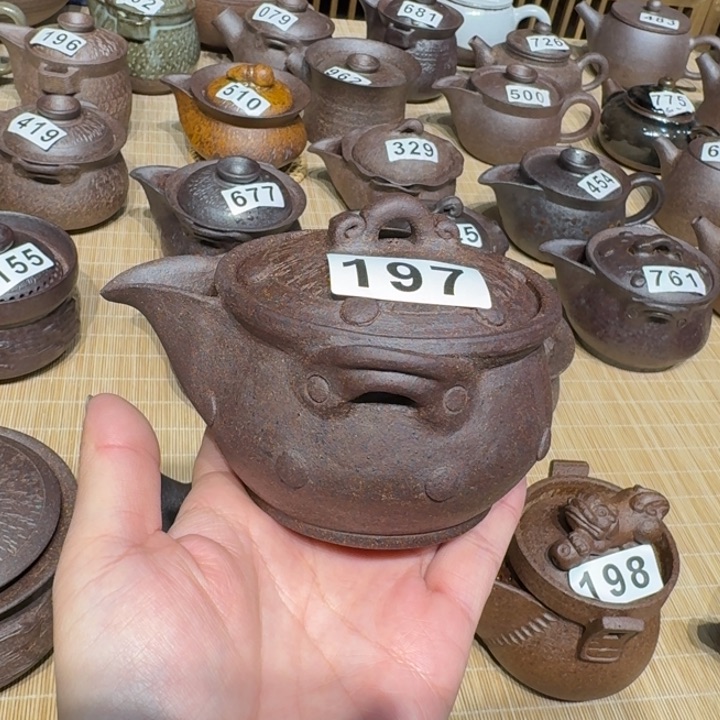 杯粗瓷茶具素胎无釉盖碗