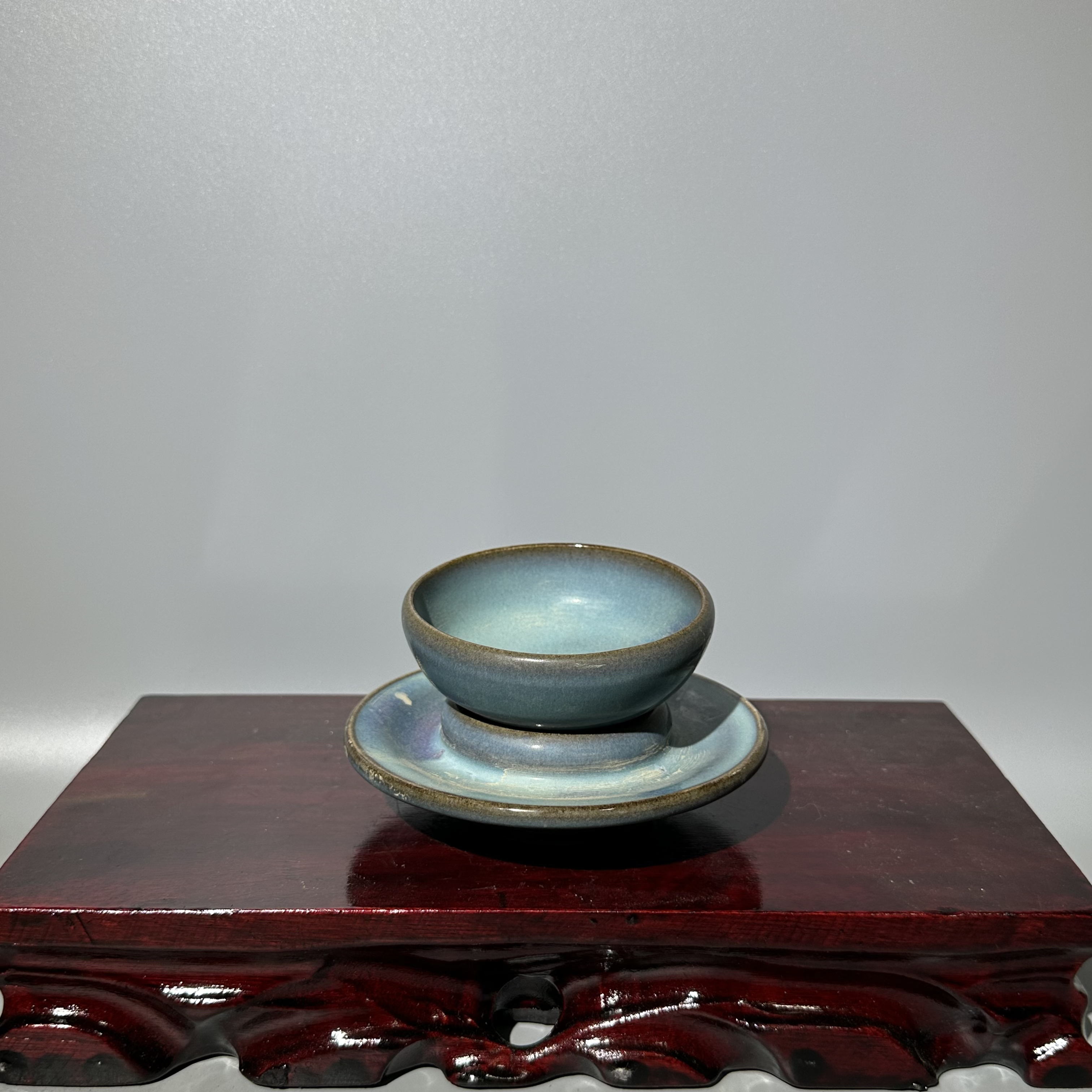  精品钧窑托盏茶碗