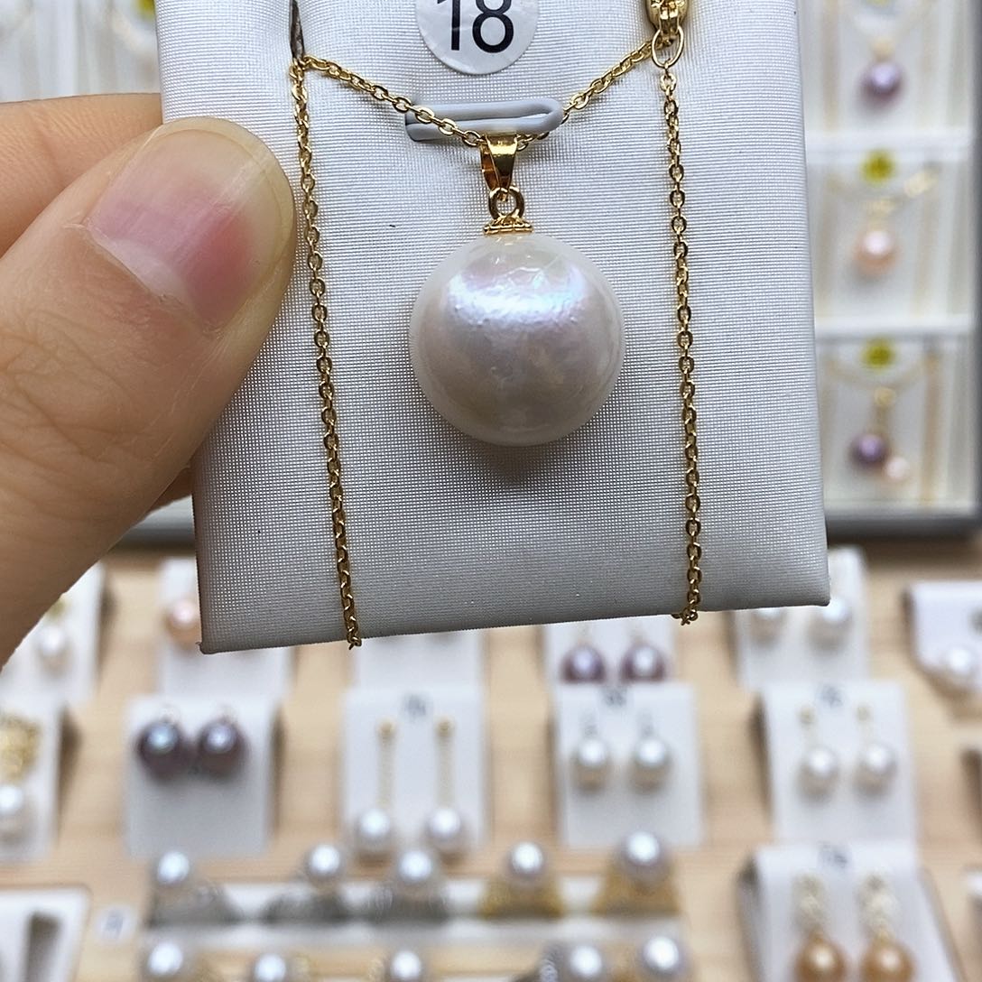 淡水珍珠吊坠(不含链)合金