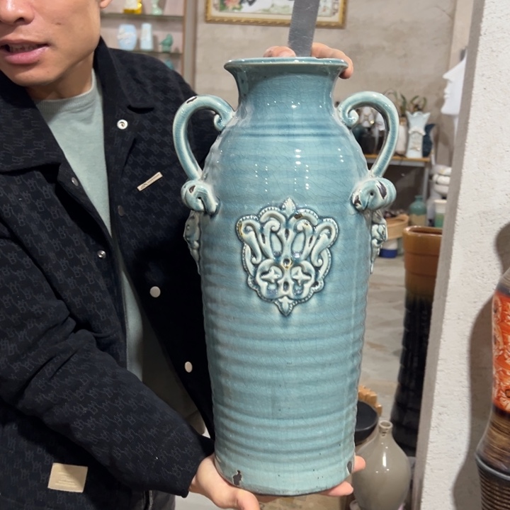 摆件高45口10公分微瑕捡漏做旧款