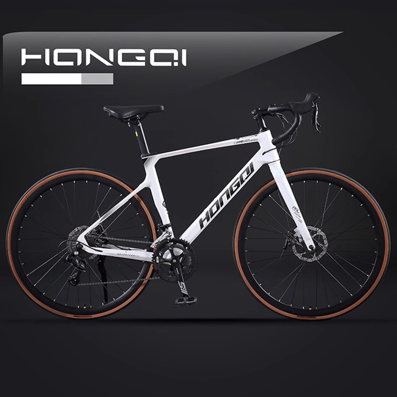 红旗E009公路自行车青少年轻便成人男式变速平把单车女款自行车
