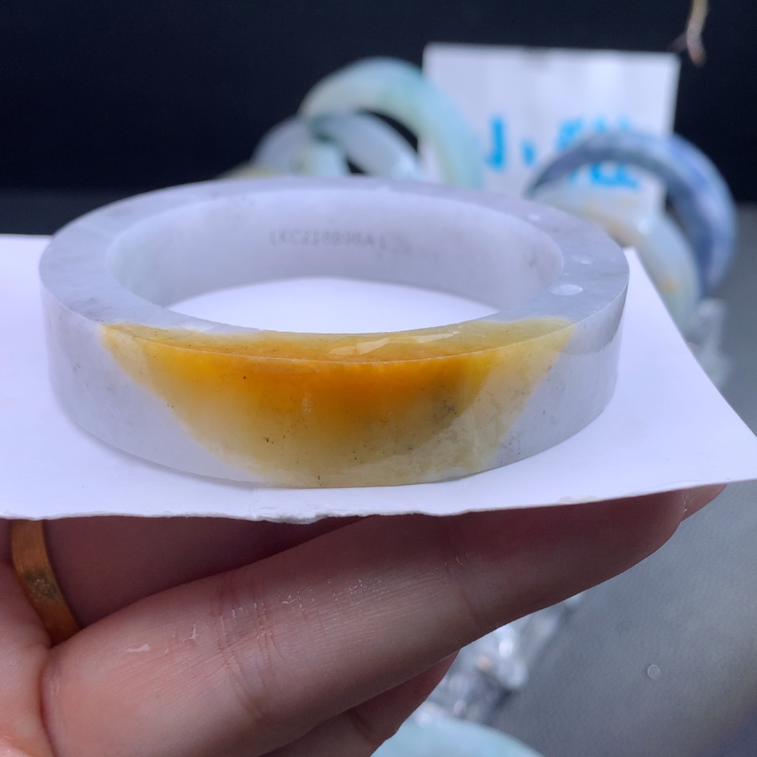 定制翡翠翡翠手镯未镶嵌灿烂向日葵57-59正