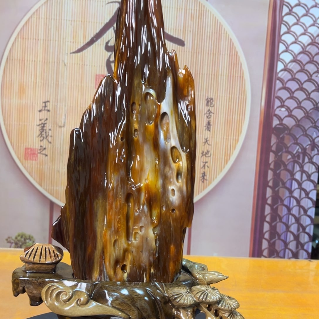 硅化玉（树化玉）未镶嵌摆件