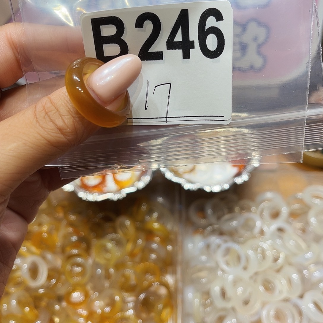 未镶嵌戒指玛瑙/玉髓b246