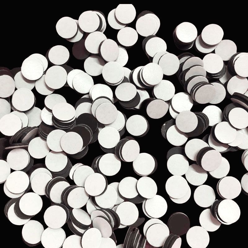 黑色磁力圆形软磁磁铁磁冰箱贴磁片背胶