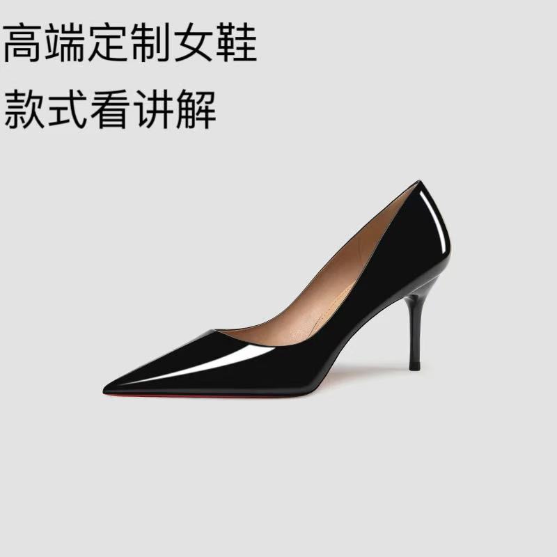 【表弟严选】C1779  香槟色  高端时尚气质尖头细高跟女士浅口单鞋