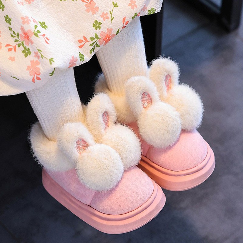 巴拉巴拉云朵儿童雪地靴女童2025秋冬季新款保暖软底加绒加厚女孩