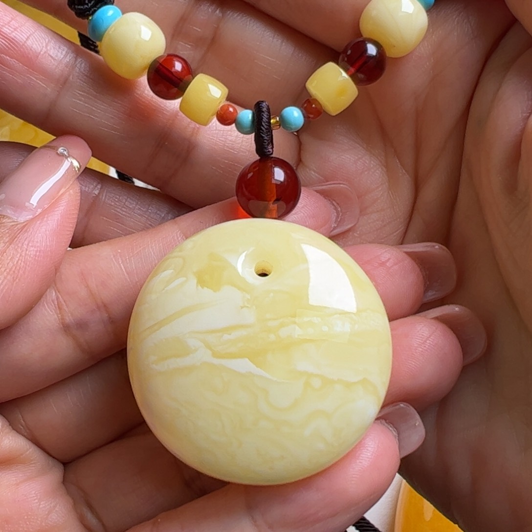 蜜蜡毛衣链未镶嵌无优化