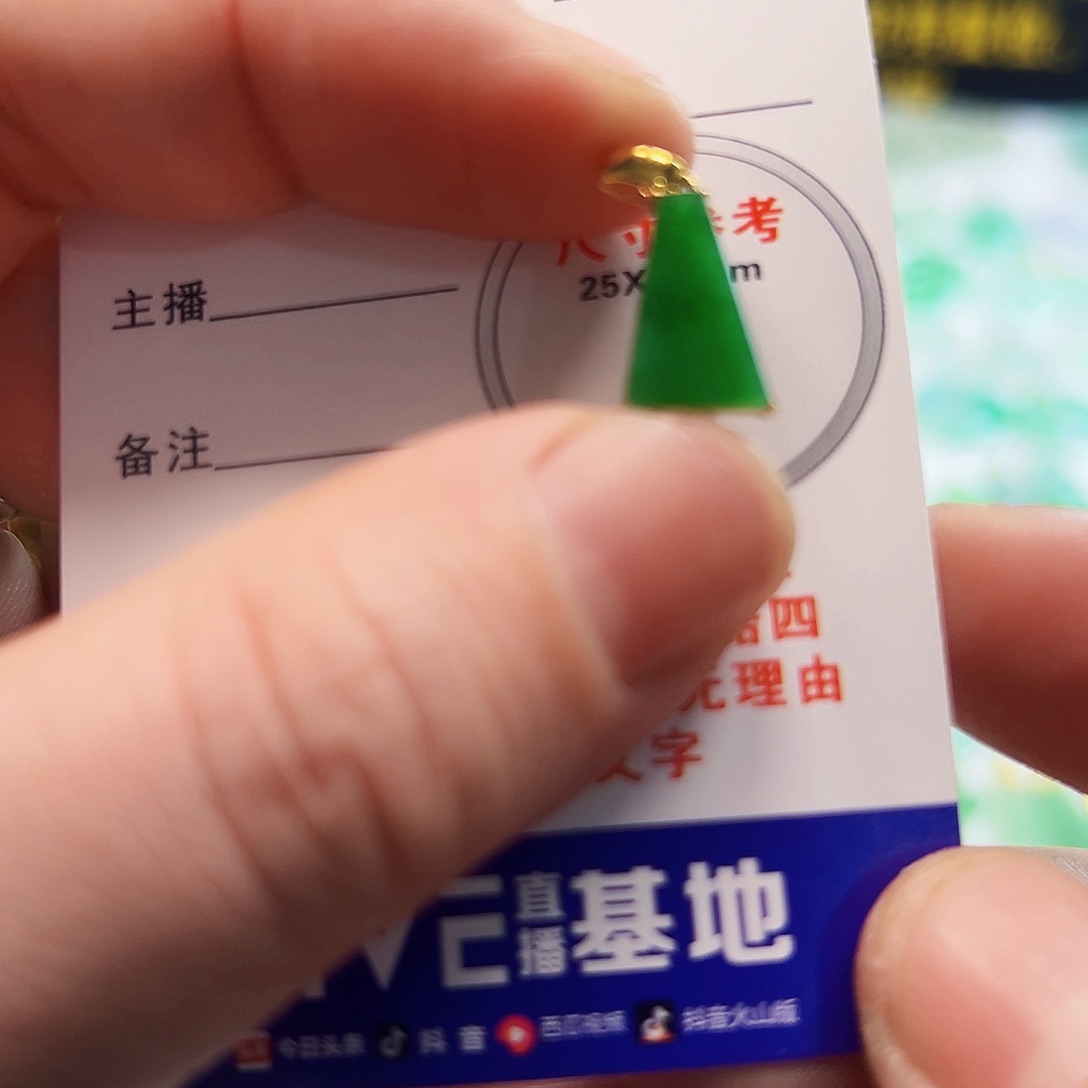 翡翠颈饰18K金镶嵌无*翡翠