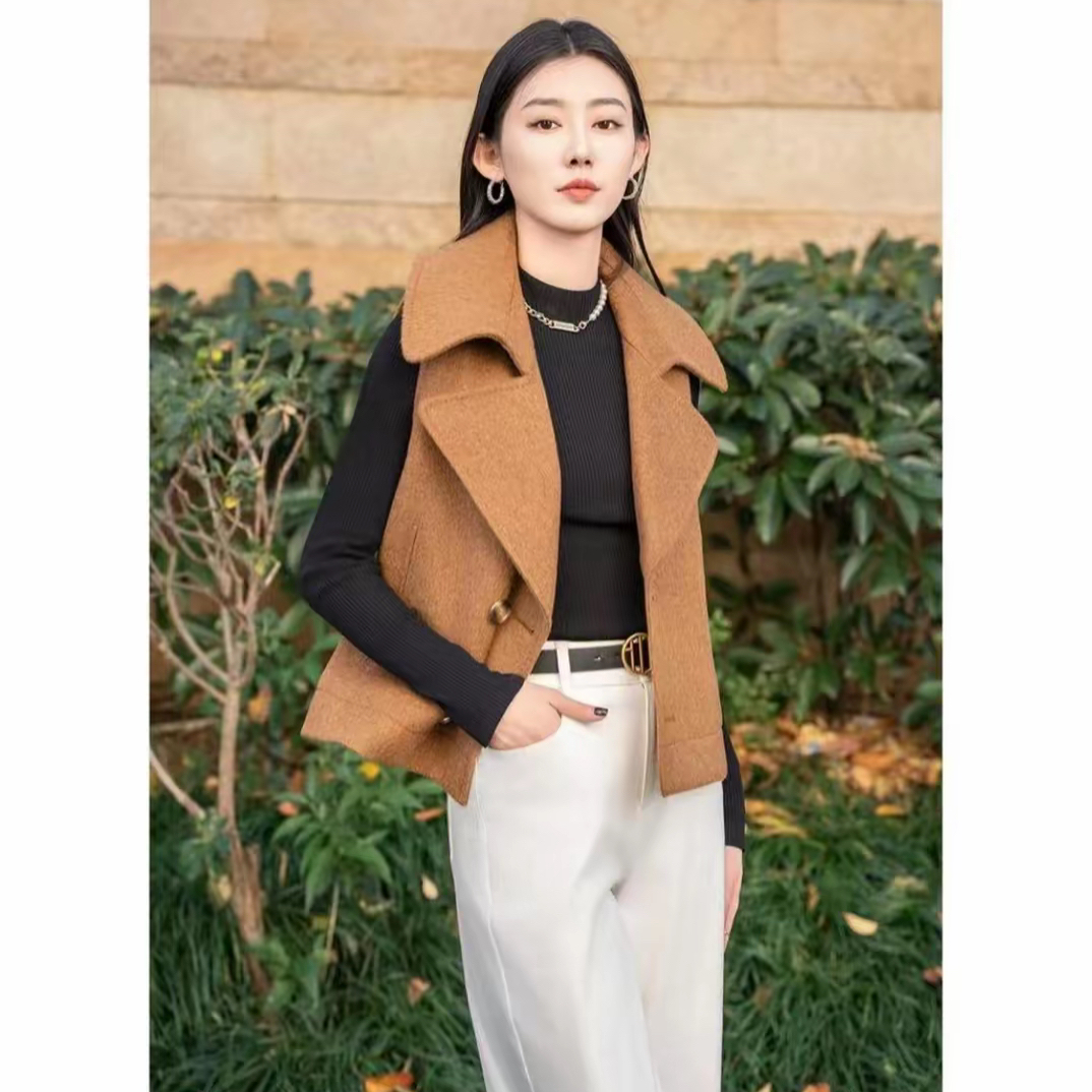 no退no换阿家3000牌牌高金秋冬简约百搭休闲宽松质感高级马甲