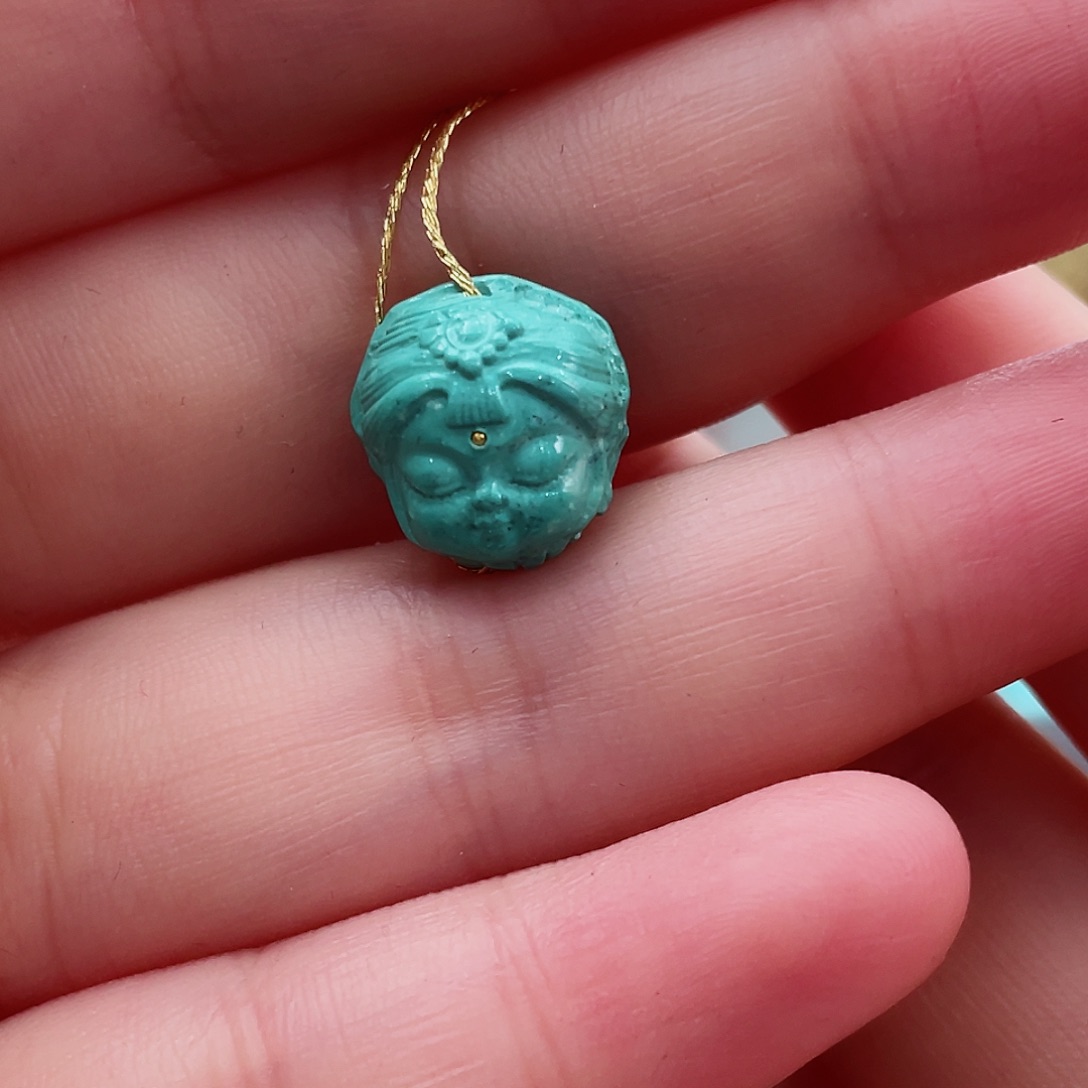 绿松石颈饰18K金镶嵌