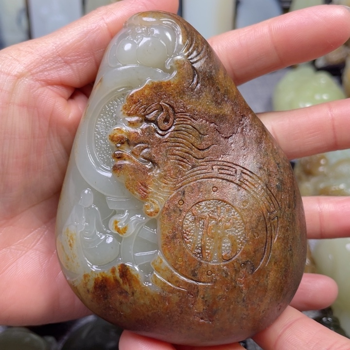 和田玉未镶嵌挂件