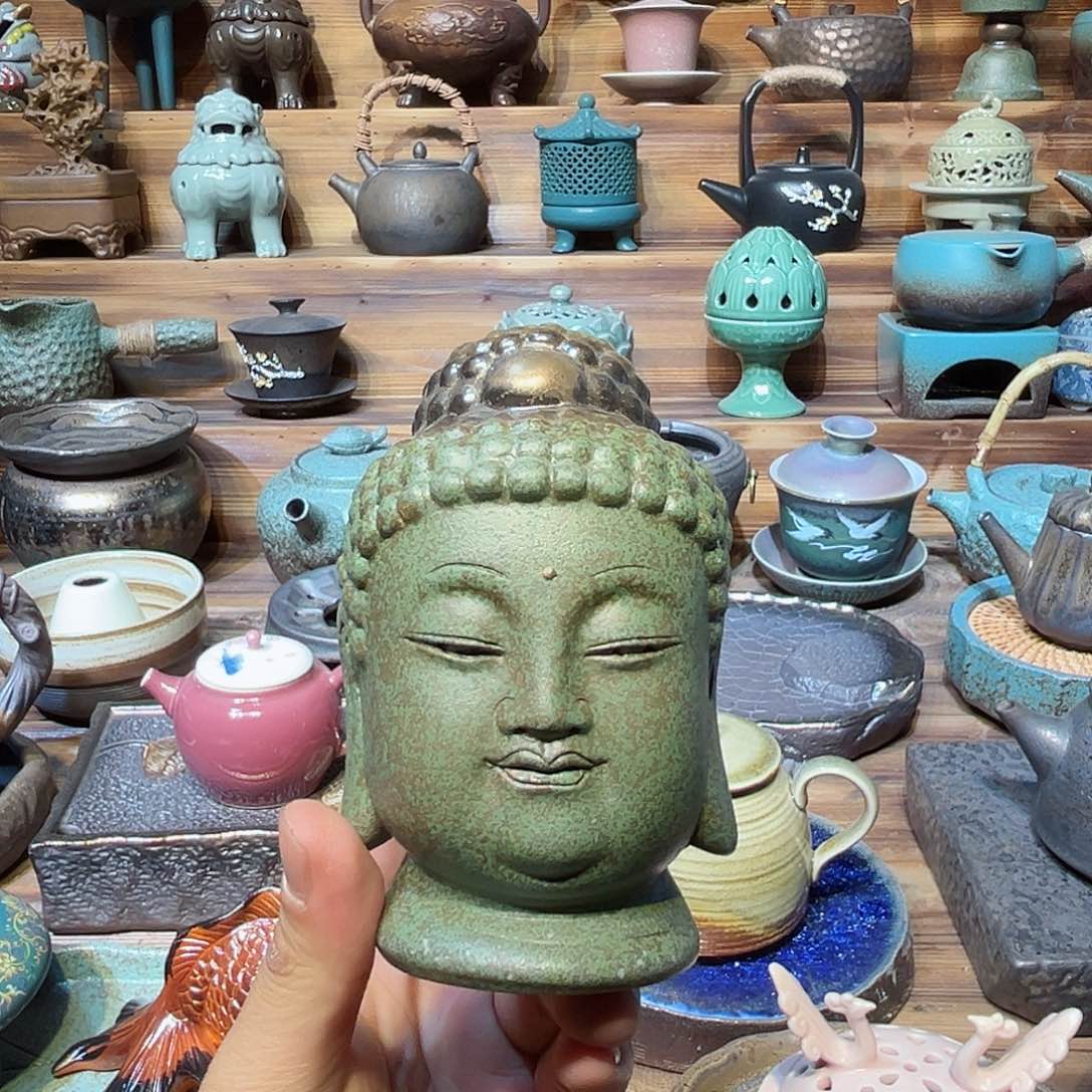 陶瓷香炉茶具摆件