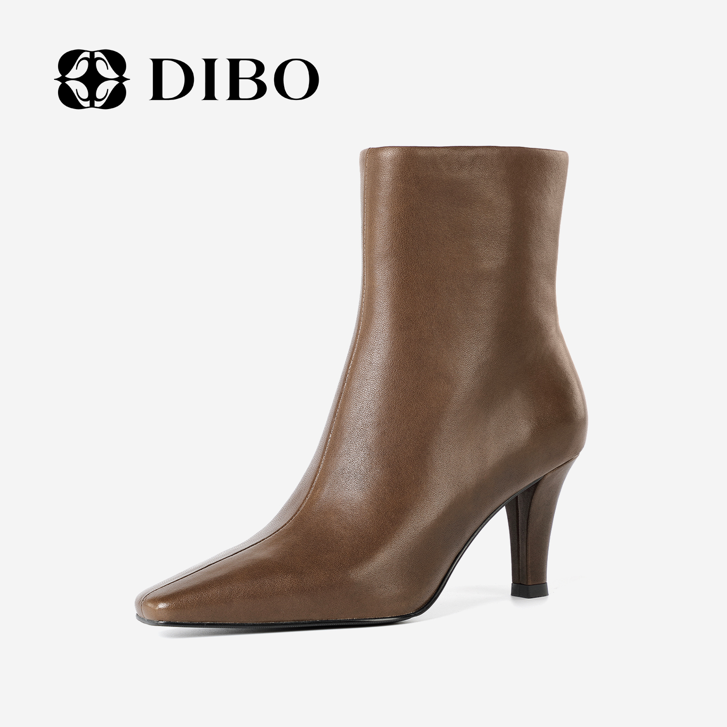 DIBO碲铂 都市旋律 柔飒棱角尖头细跟短靴气质职场女靴25499689