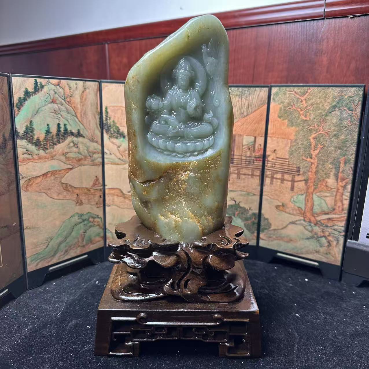 和田玉观音摆件0000