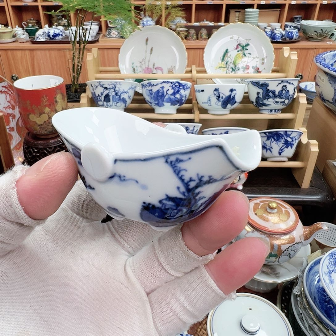 柴窑茶具茶杯寄托款小公道杯有窑带介意慎拍