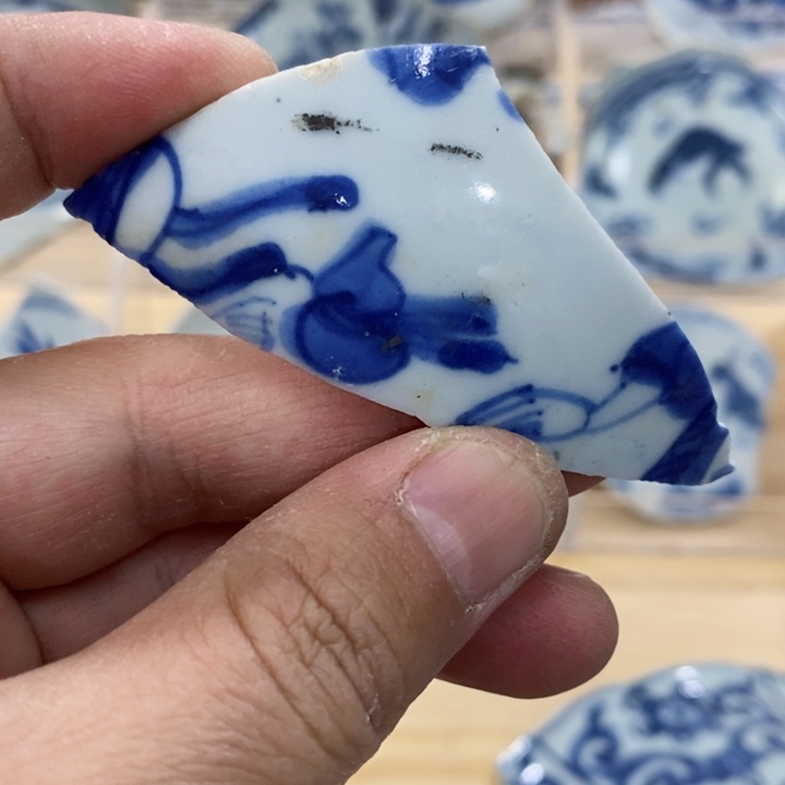 瓷片现代瓷器青花瓷片