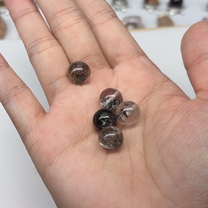 A****未镶嵌水晶颈饰5颗闪灵钻圆珠