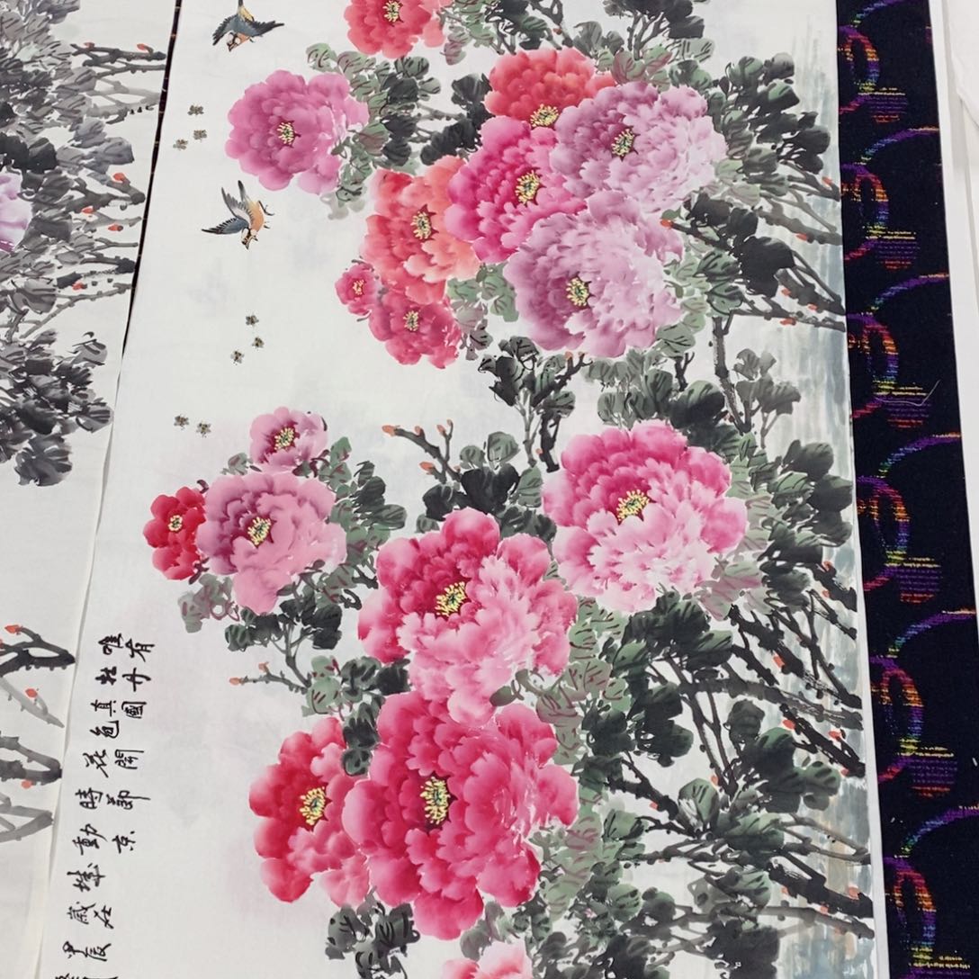 国画我***大国画花鸟六尺罗福贤 琪