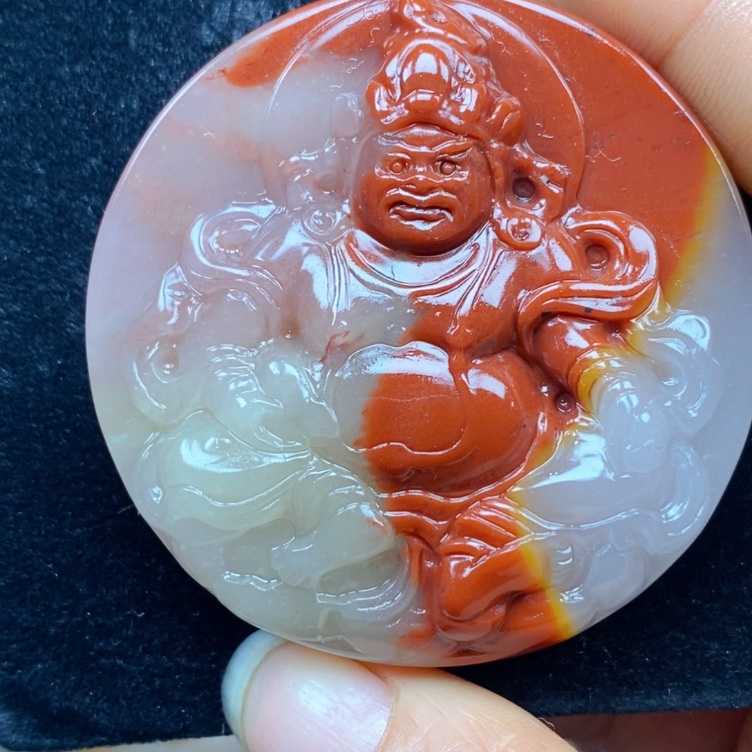 未镶嵌石英质玉（黄龙玉）吊坠(不含链)