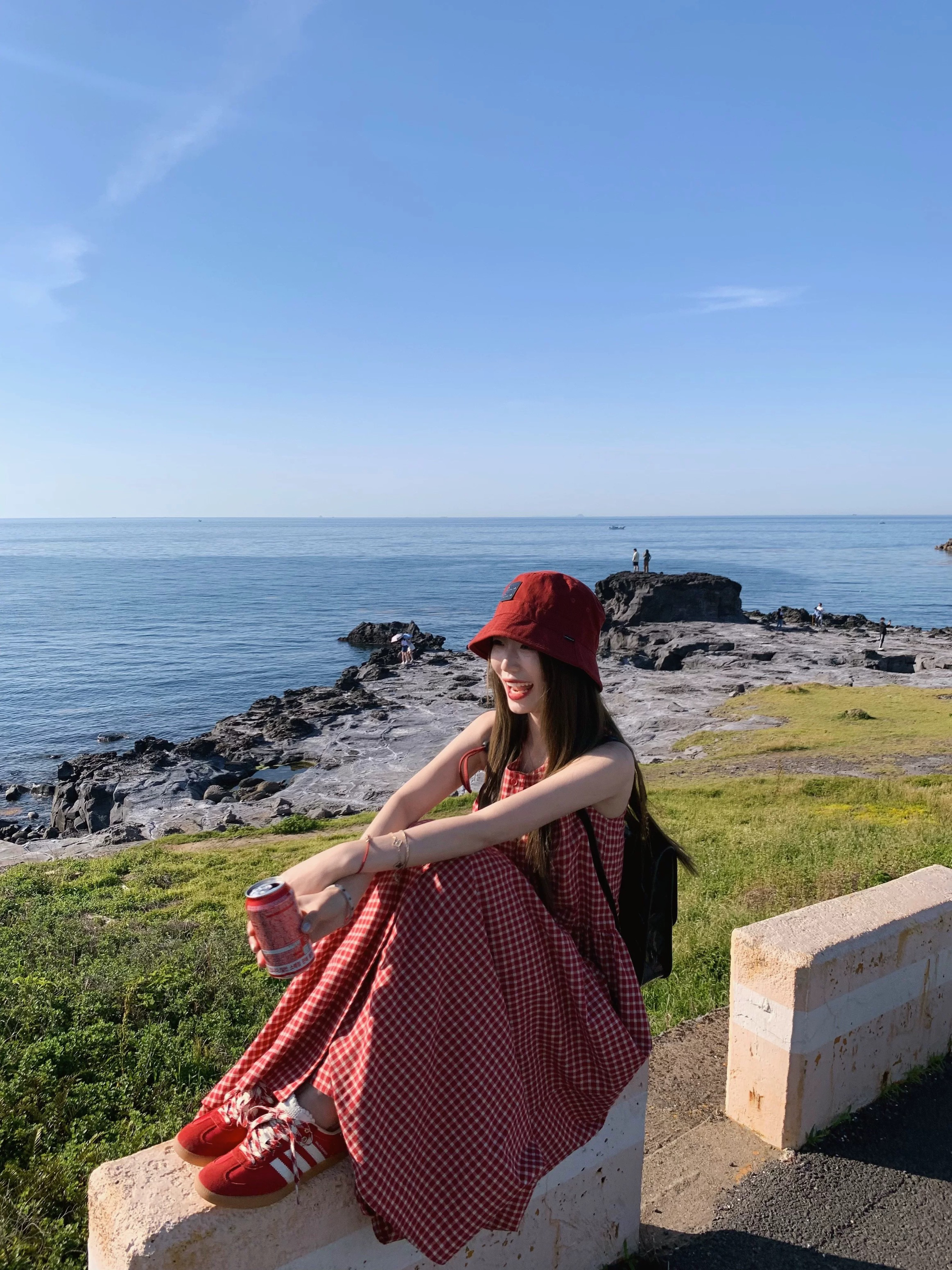 小君格纹无袖背心裙