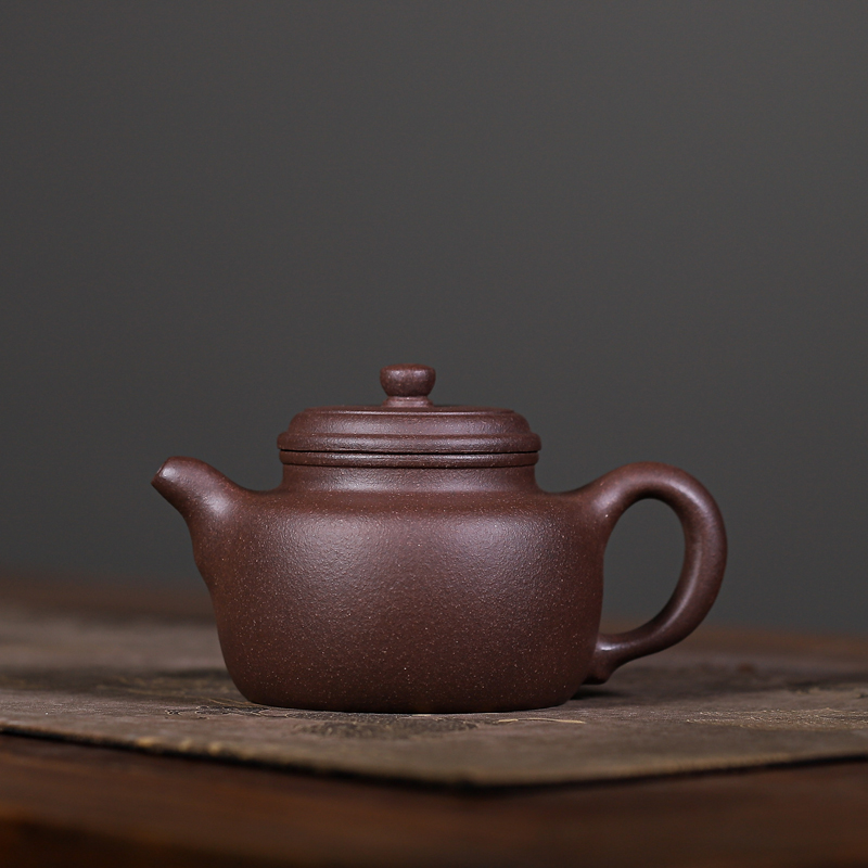 新手入门宜兴紫砂原矿老紫泥大蕴德中壶280毫升纯手工手制