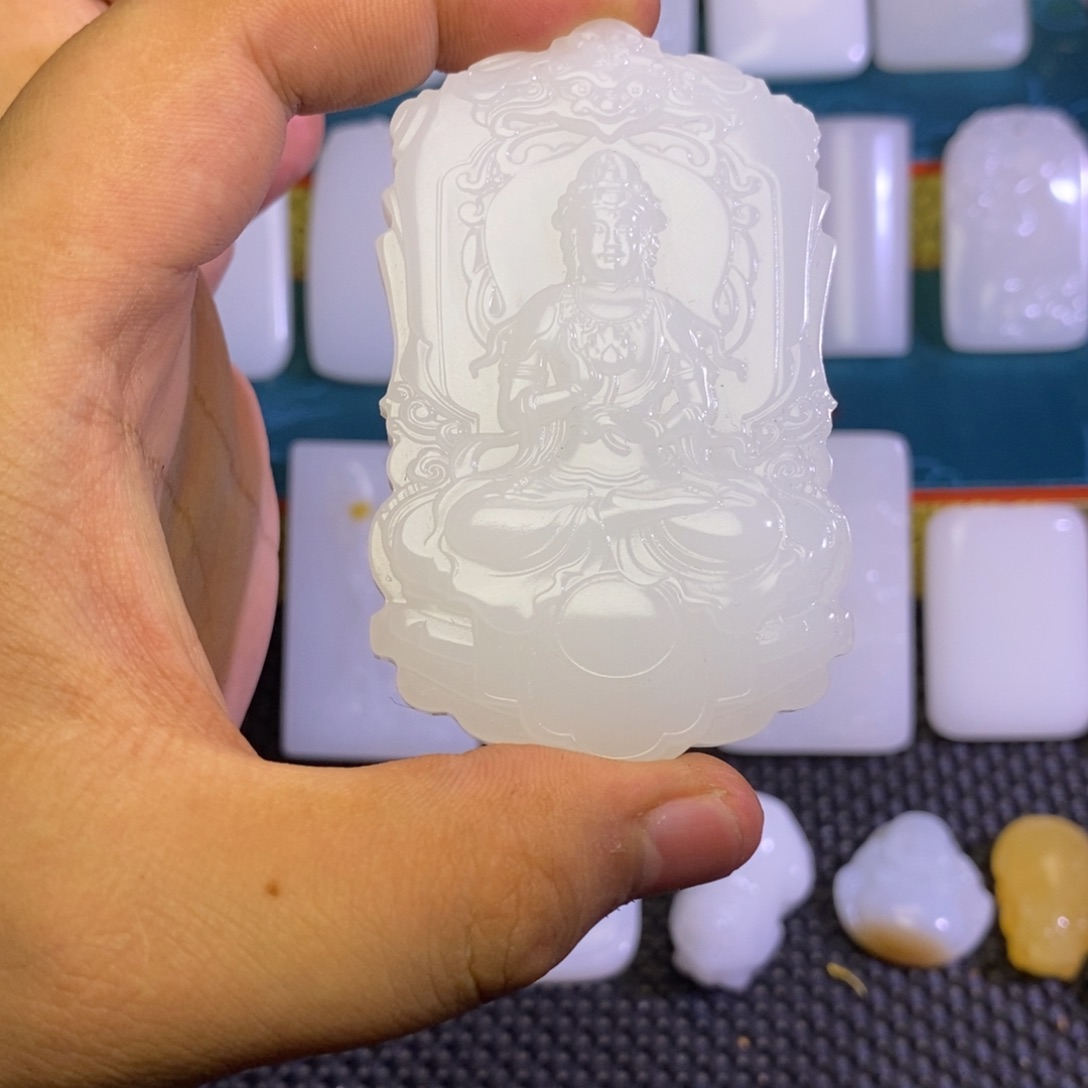 青海料  双面观音  5×8