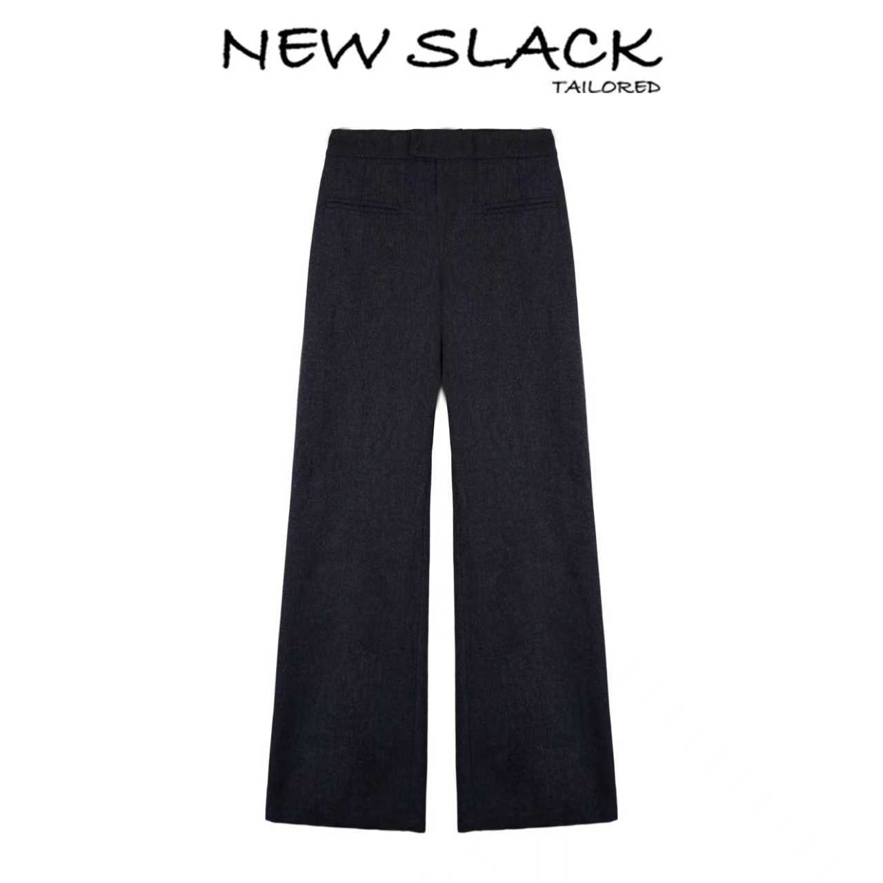 NEW SLACK NQ51007 质感拉满麻点75羊毛编织直筒裤