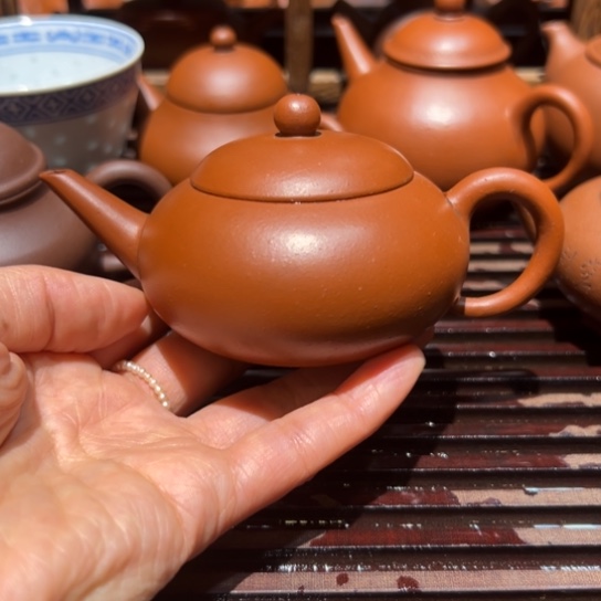 紫砂壶紫砂壶九十年代朱泥神灯100c c