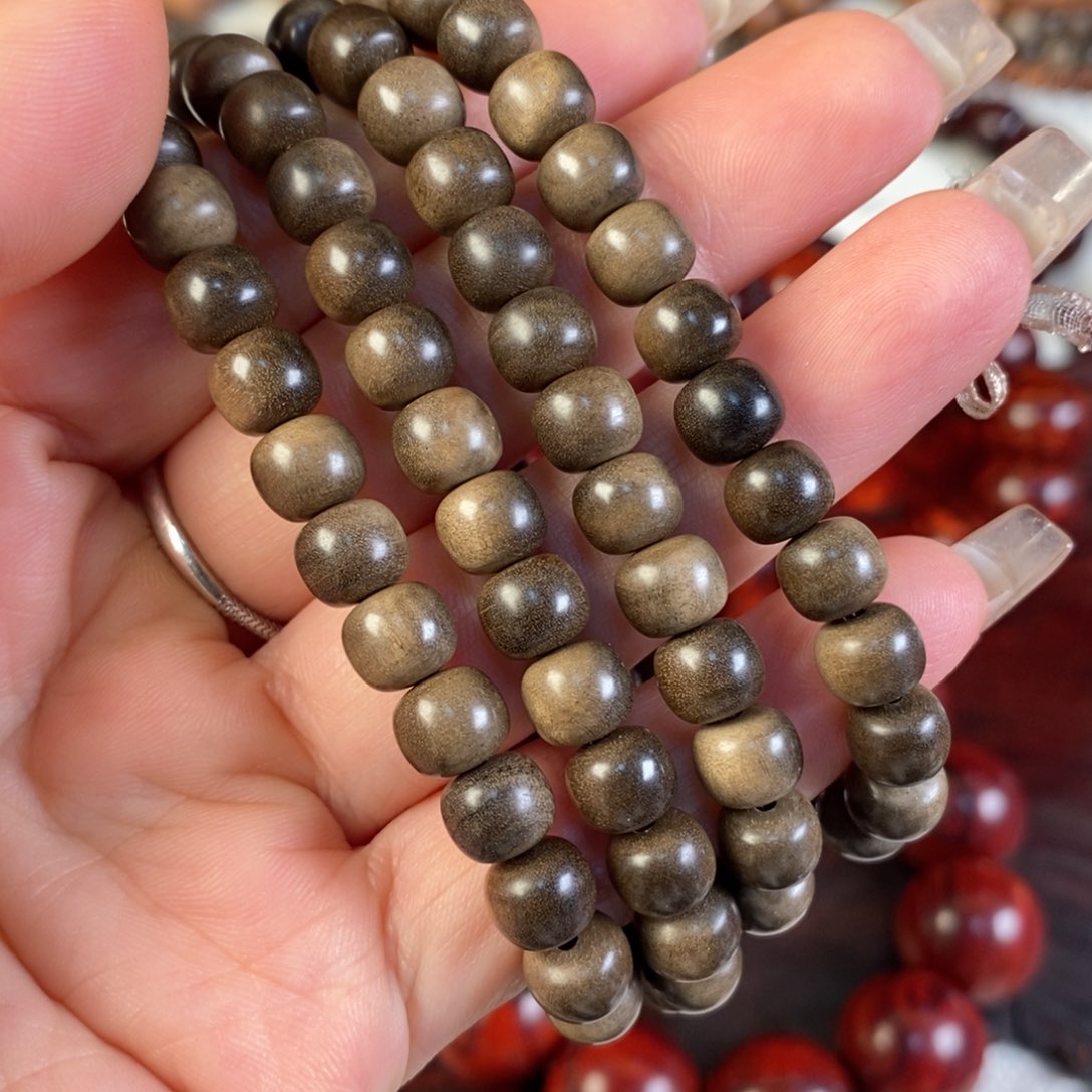 檀香木手串/手链小*阴沉老山6*7*108颗