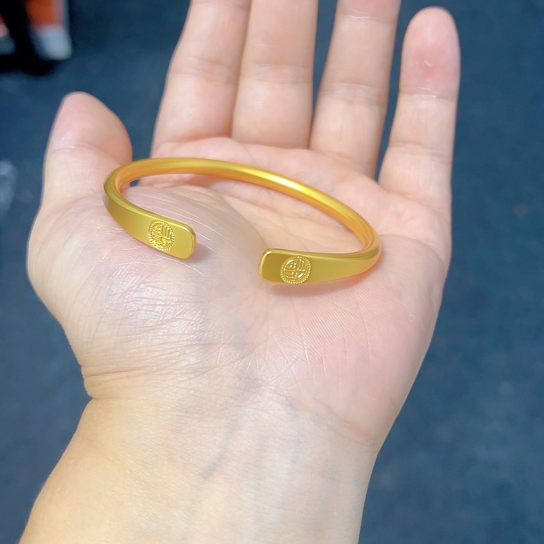 合金手镯 中国风 开口   福字吉祥手镯