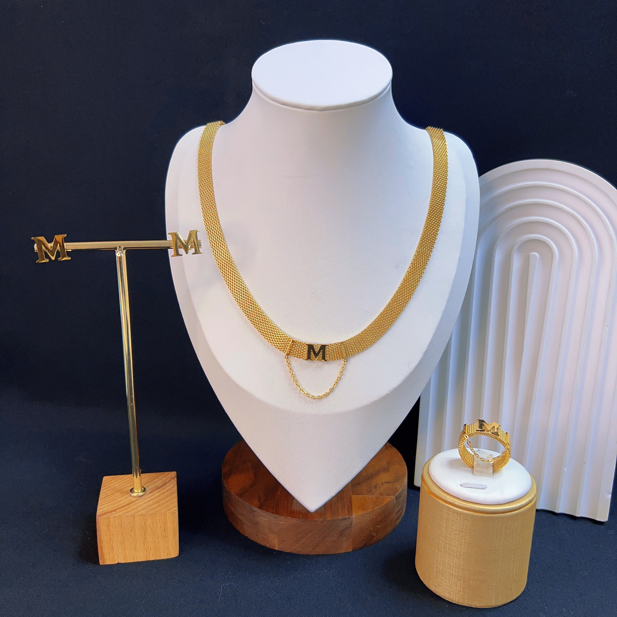 钛钢项链 哈尼西牧时尚百搭三件套#0009421