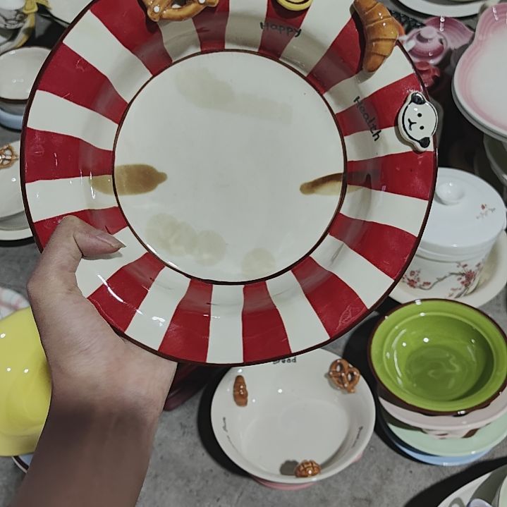 瓷瑕疵陶瓷介意不拍红条纹