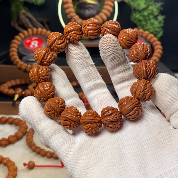 桃核吊坠可*秦岭龙纹