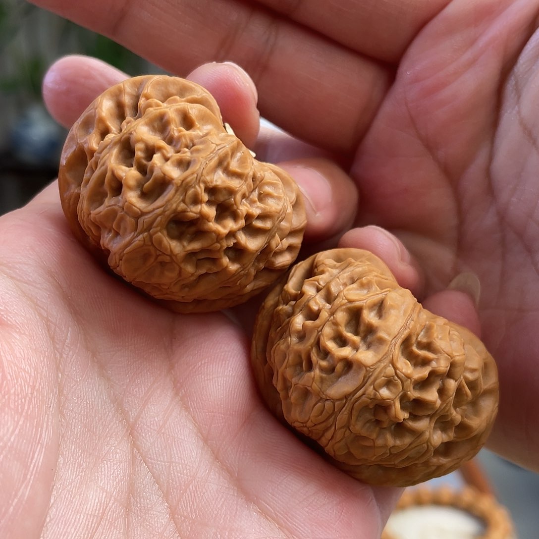 桃核把件42×38尺精修打底宫灯狮子头CN01346