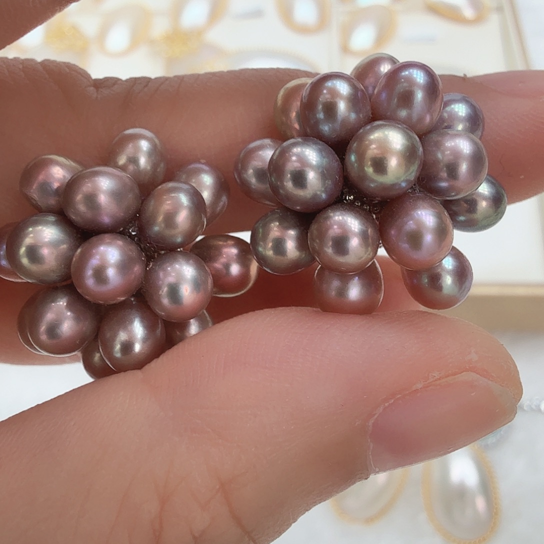 淡水珍珠耳饰未镶嵌