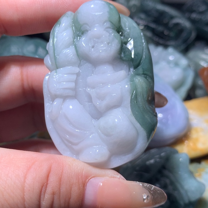 翡翠未镶嵌颈饰保真天然A货翡翠