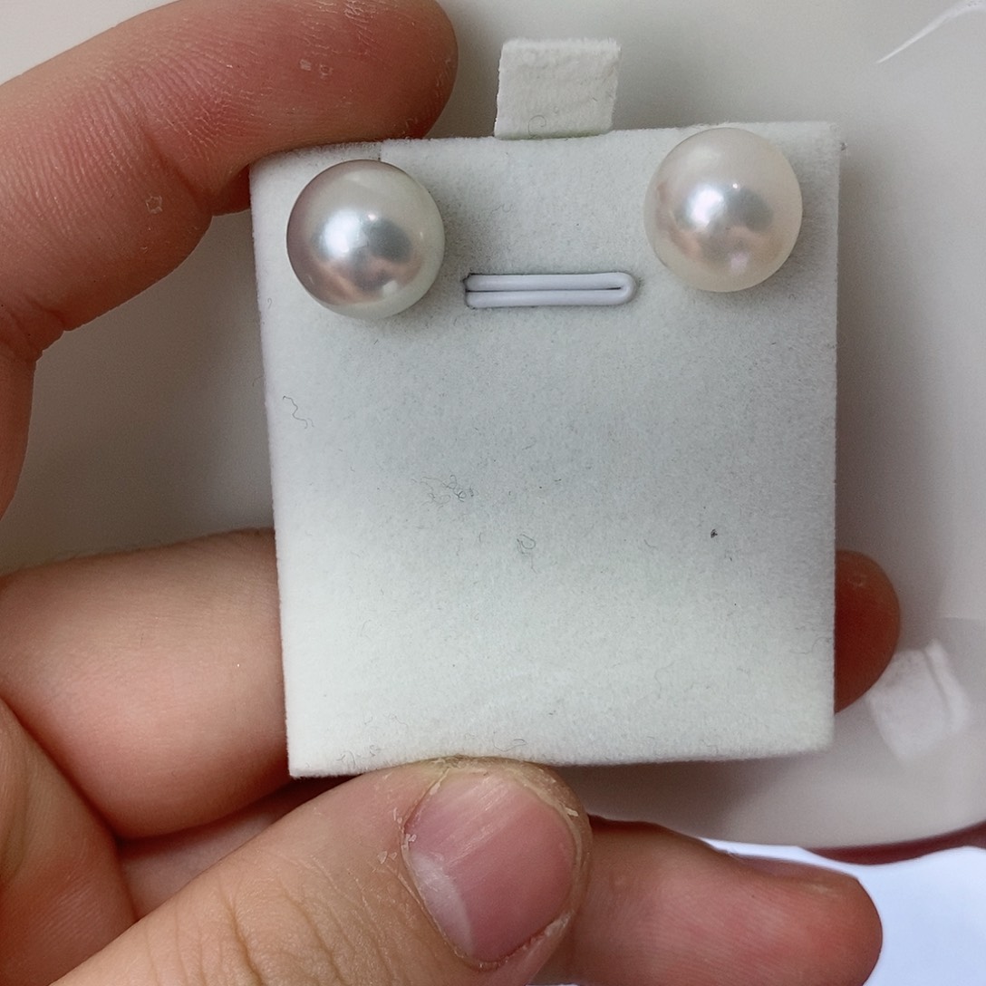 海水珍珠耳饰18K金镶嵌