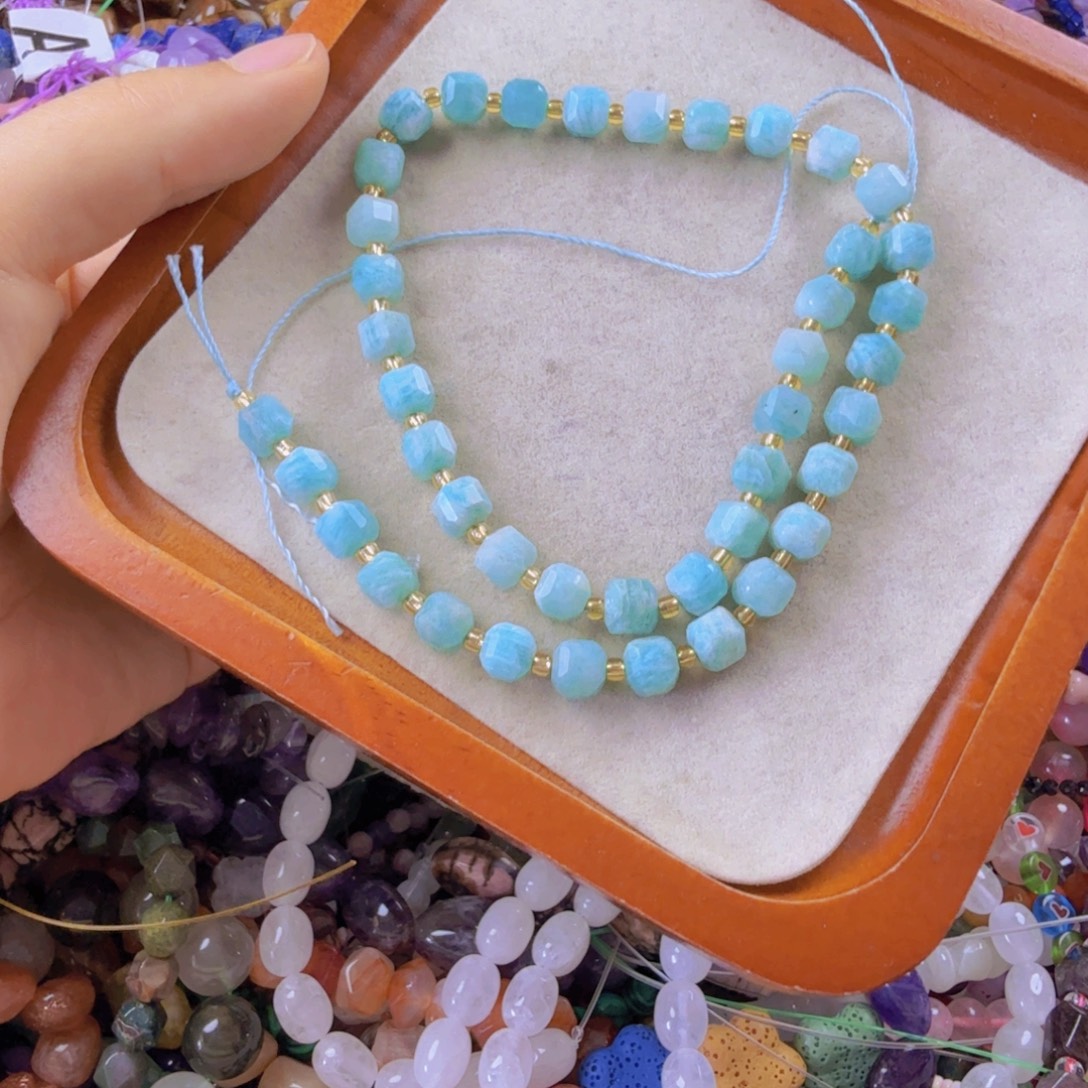 合金东陵石珠宝半成品卡6天河方糖一条