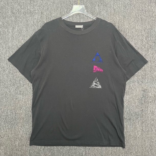 99新 DIOR/迪奥 图案印花纯色圆领短袖/XL码/99新/13618