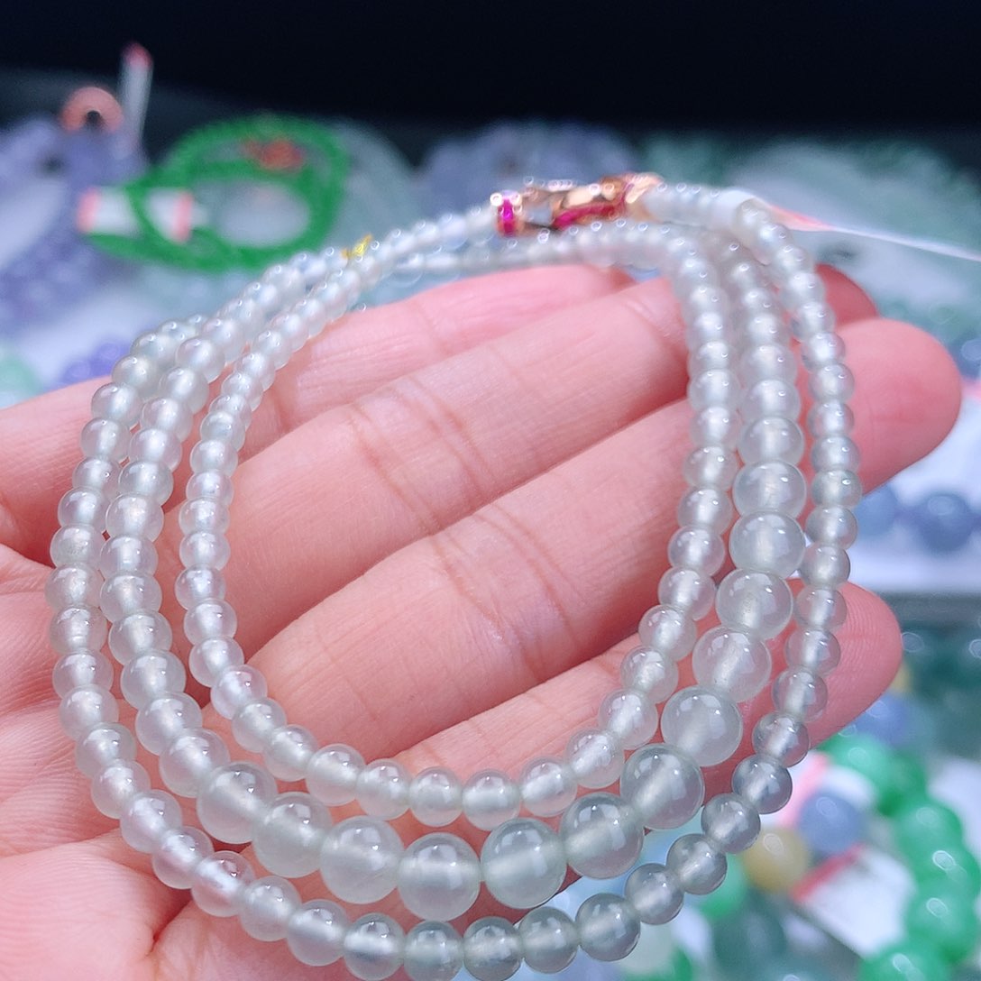 翡翠手链未镶嵌卡3.6-5.5mm