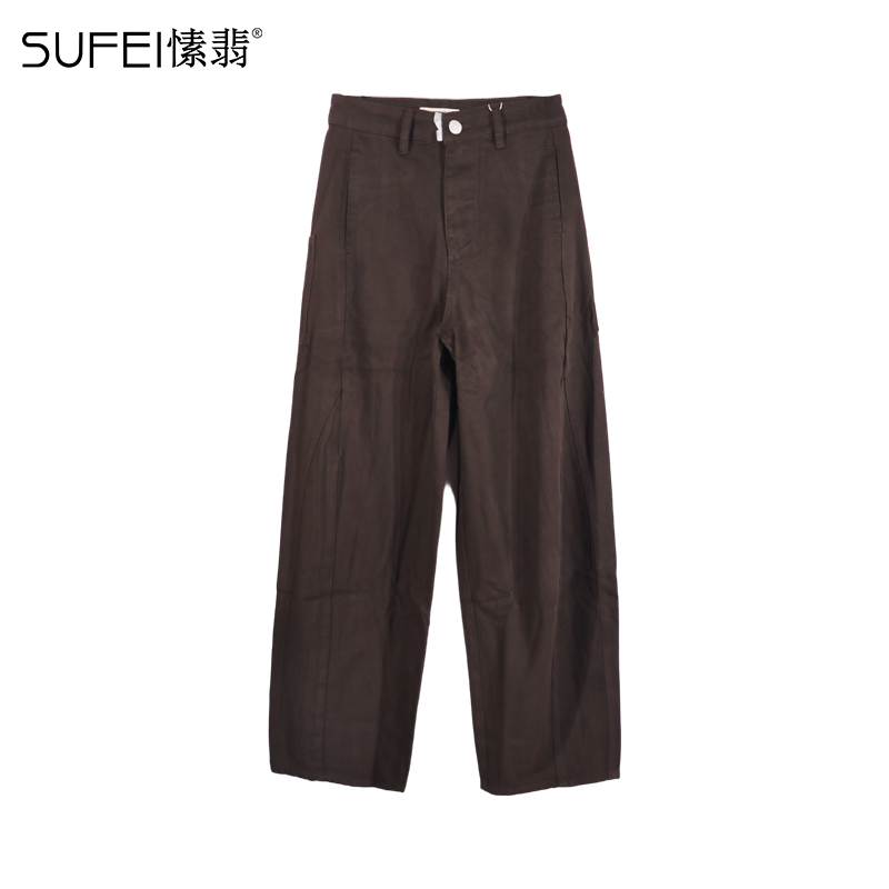 SUFEI/愫翡S53XX1170A 秋季新款简约宽松休闲裤 1170