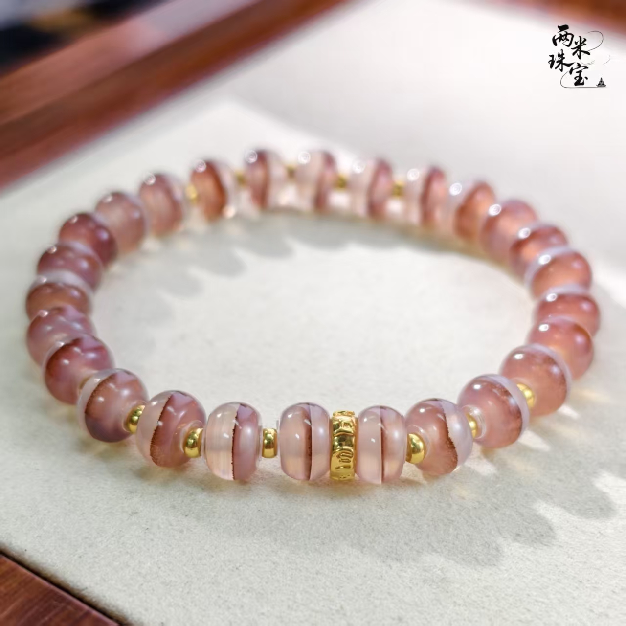 18K金天珠玛瑙手饰线珠造型多样性发一MN-SS0702