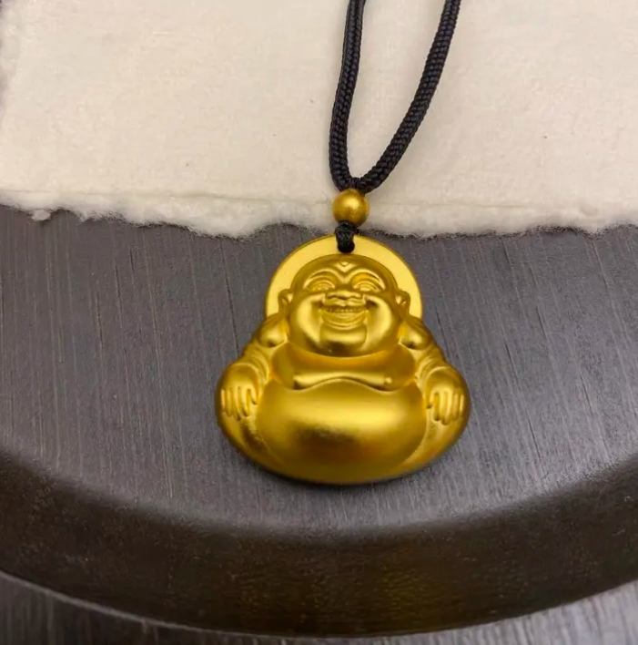 铜合金吊坠  实心笑脸弥勒佛吊坠