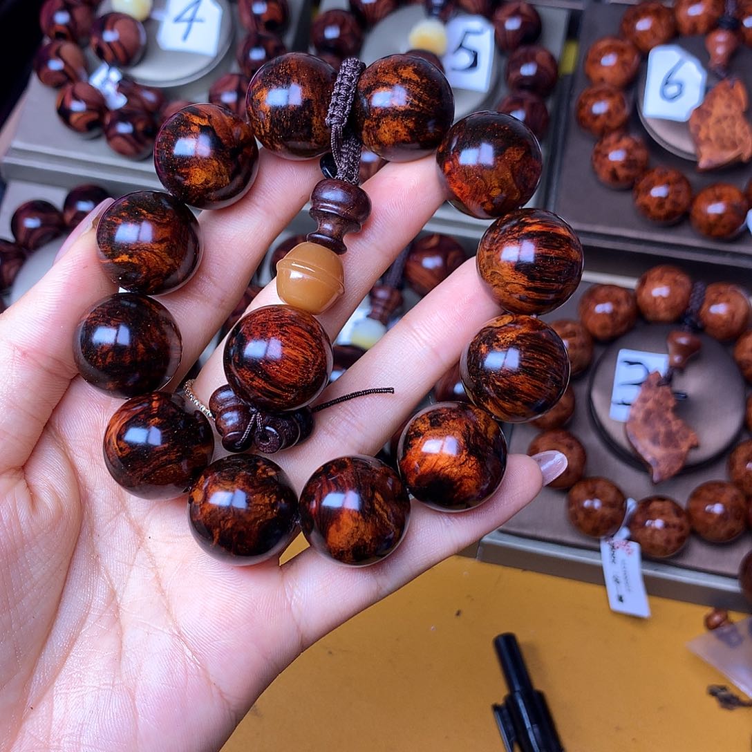 花梨木类手串/手链高货瘤疤紫油梨土埋料2. 0