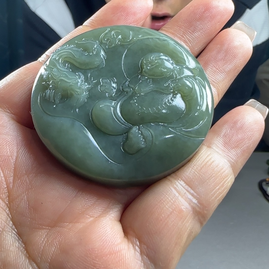 和田玉未镶嵌吊坠(不含链)