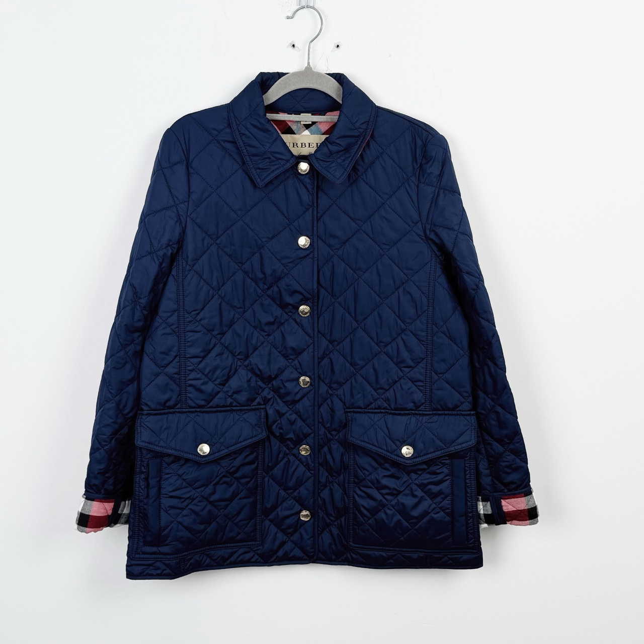 99新 BURBERRY/博柏利  S码/菱格棉服/98新/jm07701